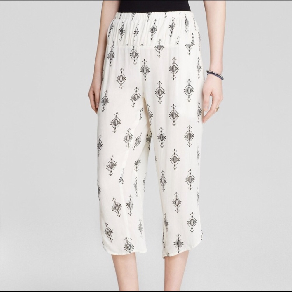 Free People printed gauze harem pants